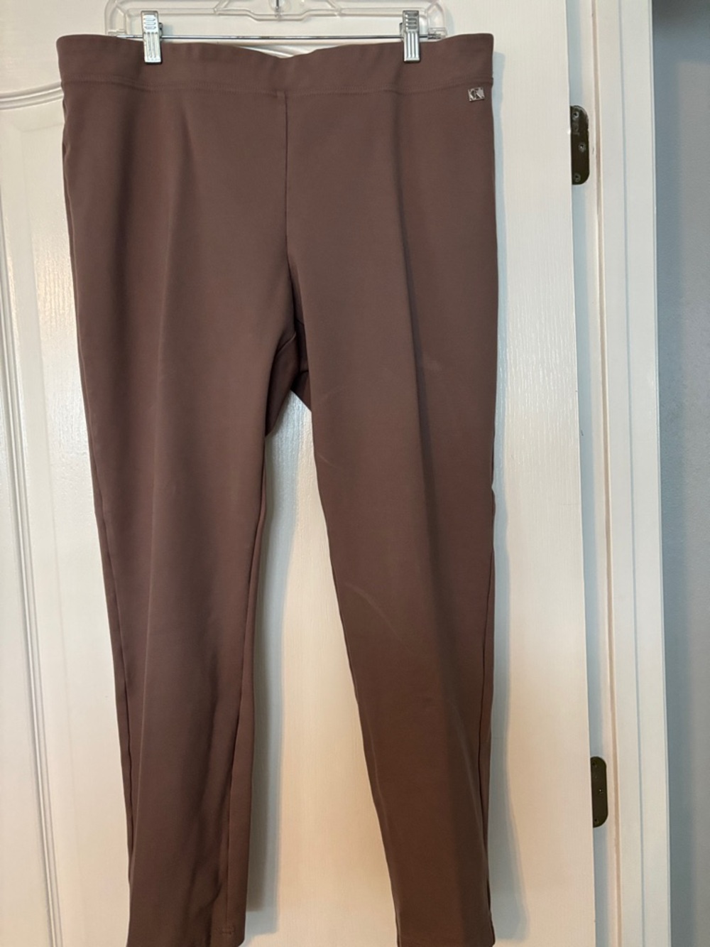 Calvin Klein Straight-Leg Pants in Brown